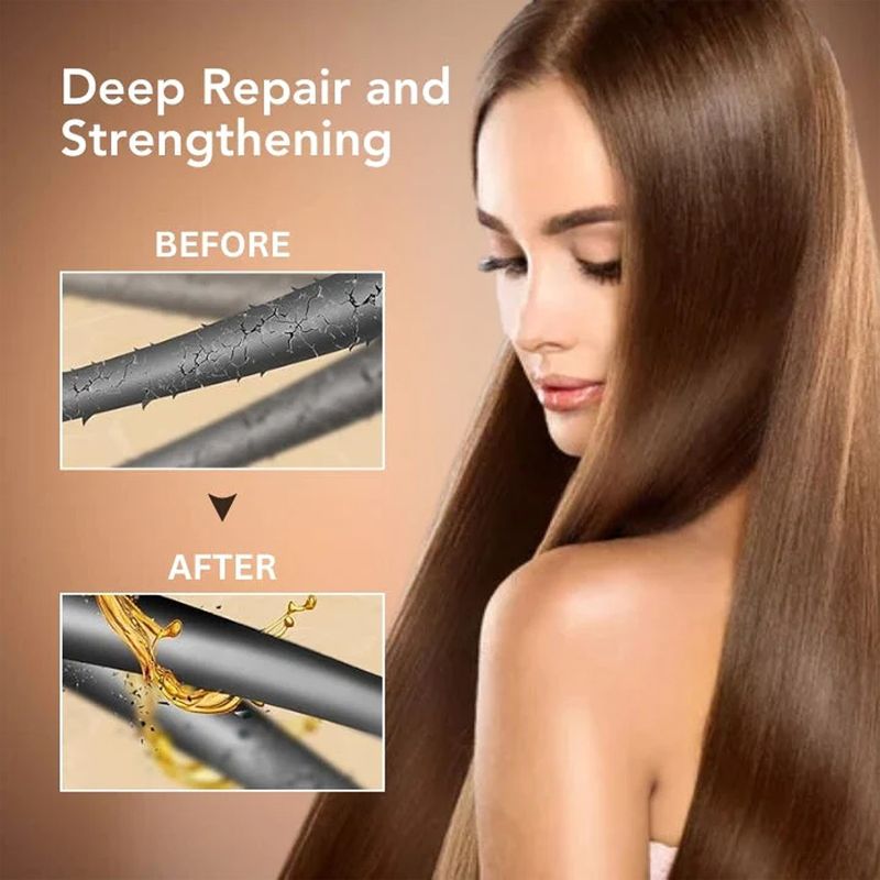 Maschera per capelli con collagene riparatore, capelli secchi, ribelli e nodosi, forti, idratanti e lisci._voghion.com