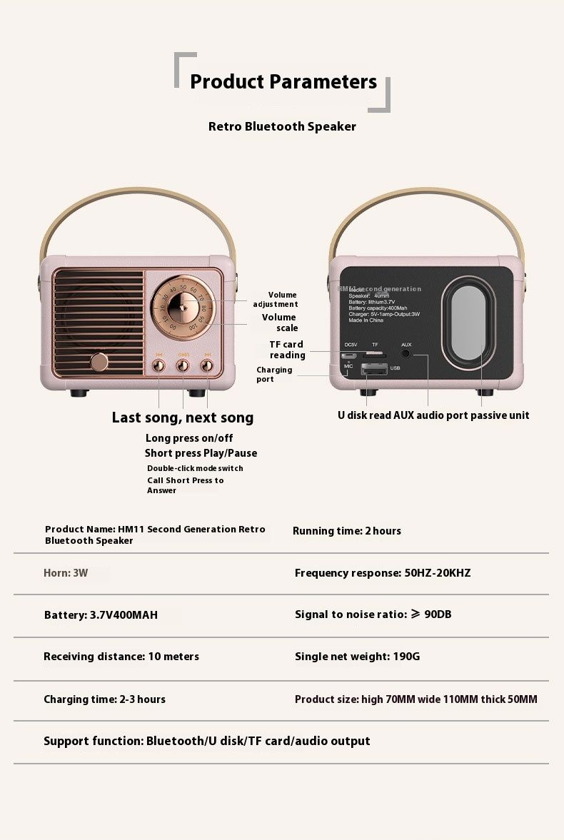 New Bluetooth speaker, mini portable audio card, radio, wireless computer, smart gift_voghion.com