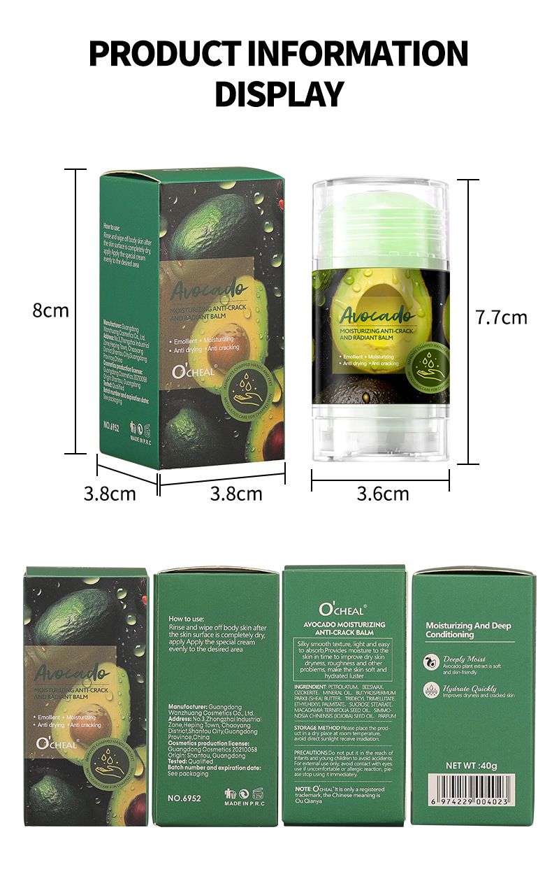 OCHEAL Vaseline Peach Moisturizing Hand Cream Foot Cream Freeze Cracking Cream Anti-Dry Anti-Freeze Anti-Cracking Cream Double Protection Stick 40g Mo_voghion.com