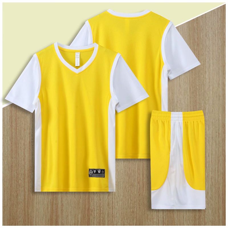 Ψεύτικη φόρμα μπάσκετ δύο τεμαχίων, αθλητικό μπλουζάκι για άνδρες και γυναίκες, άνετη προπόνηση, χαλαρή, κοντομάνικη στολή τάξης για άνδρες και γυναίκες_voghion.com