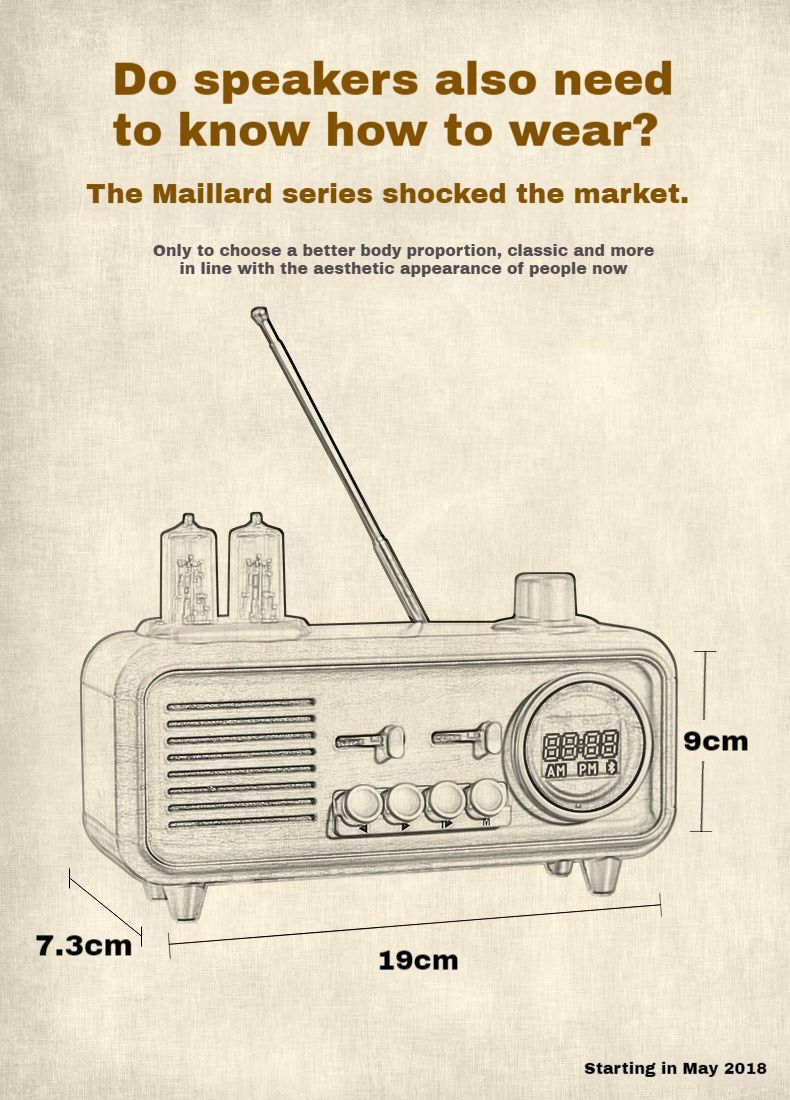 Brand new AS32 High Quality Bluetooth Speaker Retro Portable Wireless Sound Box Mp3 Player Small Vintage Radio Fm_voghion.com