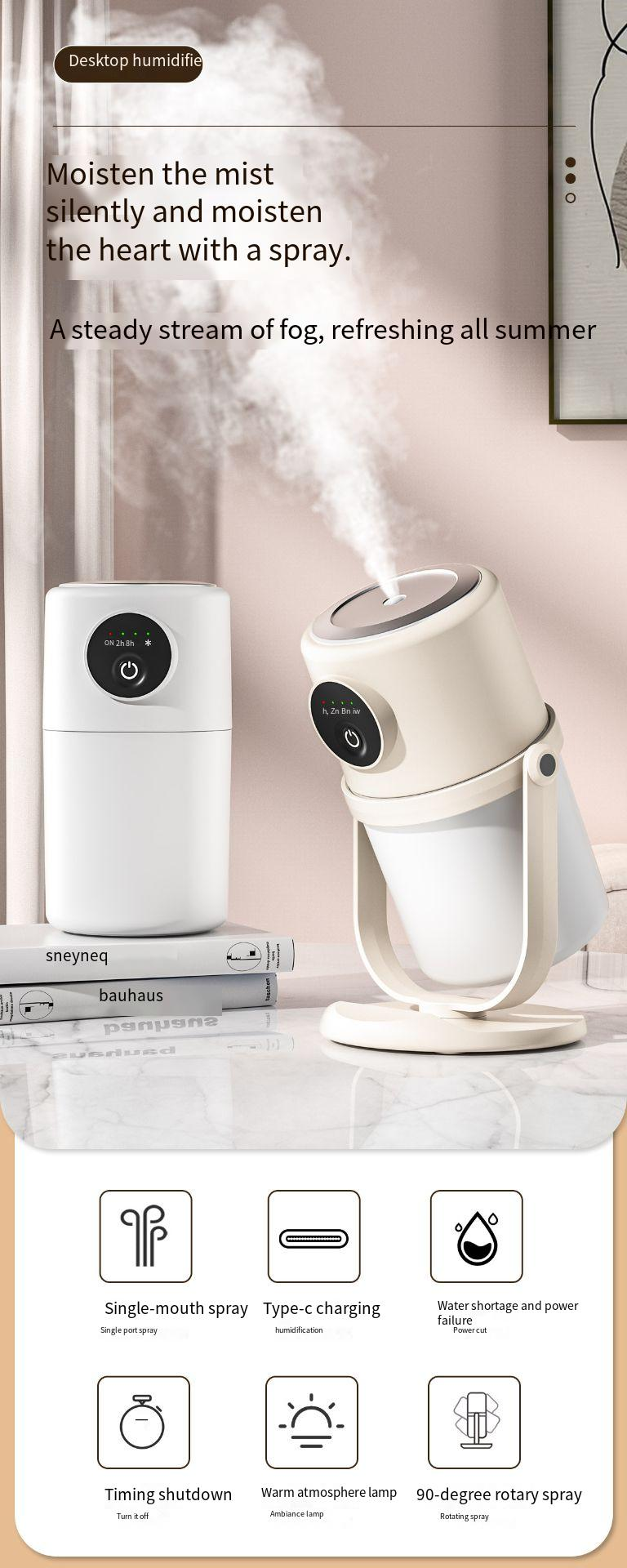 Neu Smart Home Große Kapazität Nebel Maker USB Stille Nacht Licht Kleine Luftreiniger_voghion.com
