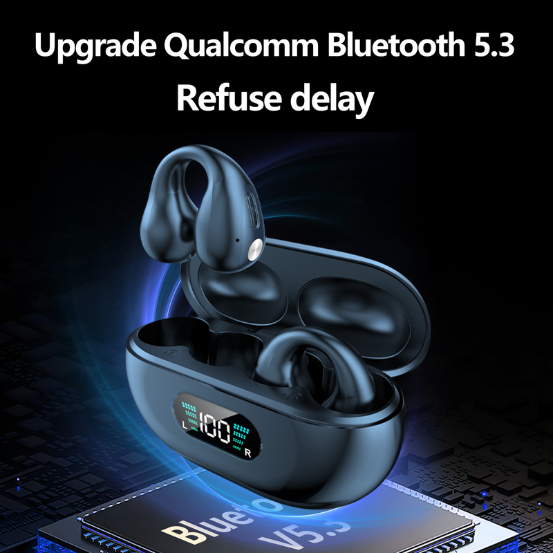 New YYK-Q80 Bluetooth Headset Sports Business Air Conduction Non-in-ear Clip-on Bone Conduction Headset_voghion.com
