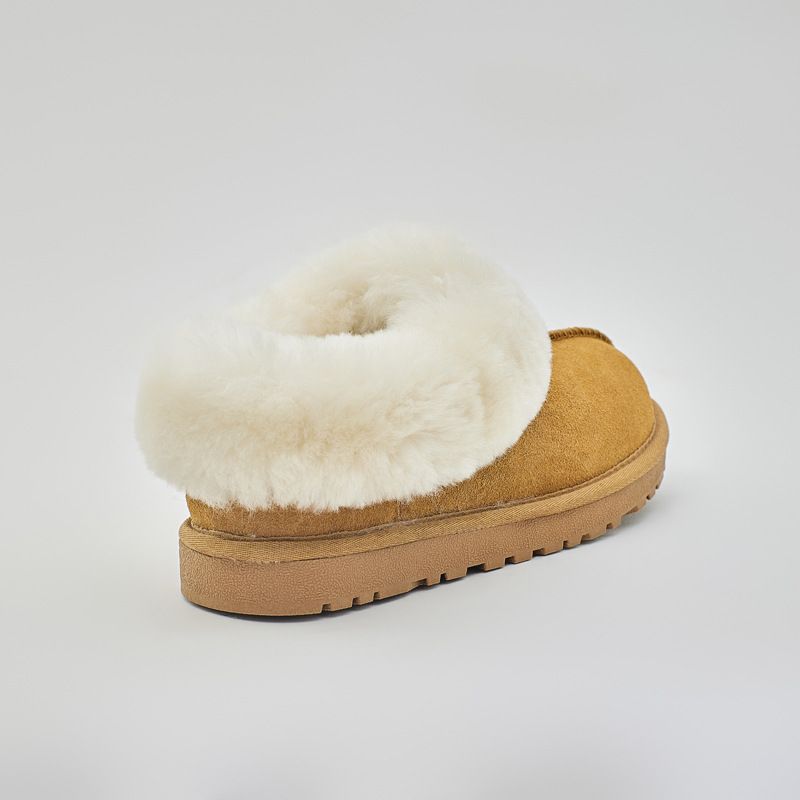 Winter New Korean Edition Warm Two Wearing Snow Boots Women's Bag Head One Footing Plush Lazy Shoes_voghion.com