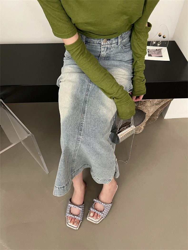 Koreanische Version Bogen hohl flache Sandalen mit flachem Boden für Damen Outdoor-Mode 2024 Sommer neue französische quadratische Zehen Strand_voghion.com