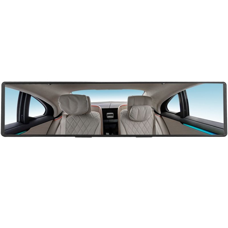 Car Rearview Mirror 11.4in Interior Clip-on Curve Convex Panoramic Anti-glare Rear View Mirrors_voghion.com