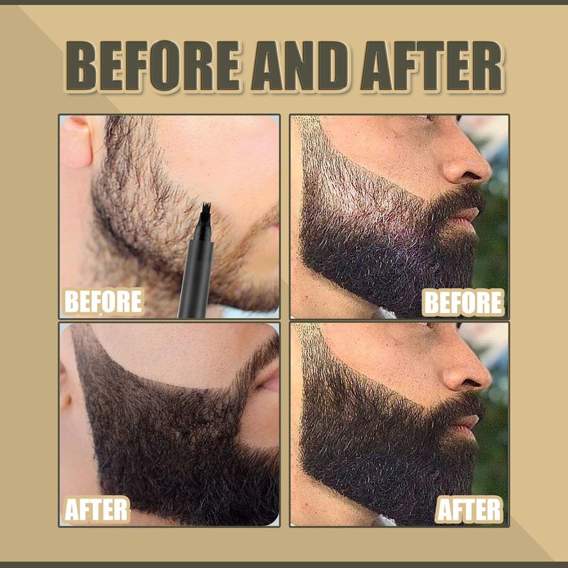 East Moon Men's Waterproof Brush Beard Shape Filling Pen_voghion.com