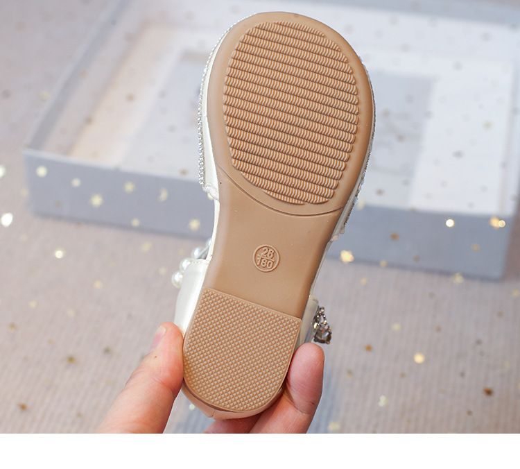 Neu Mädchen Schuhe kinder Prinzessin Schuhe Mädchen Bogen Kristall Leder Schuhe Strass Glänzende_voghion.com