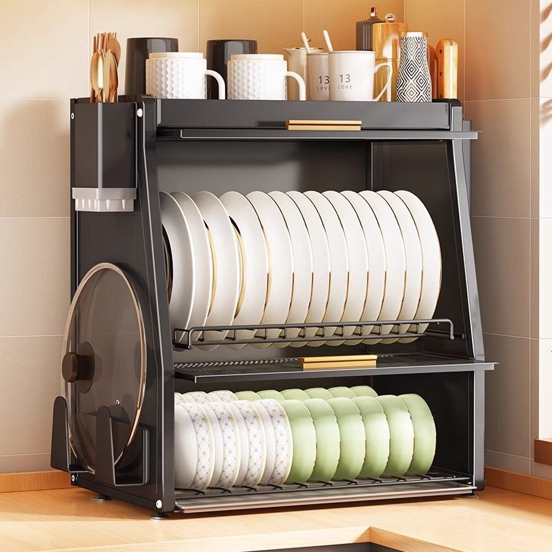 Covered Kitchen And Dish Household Bowl Cabinet Countertop Chopstick Plate Dustproof Storage Box Multifunctional_voghion.com