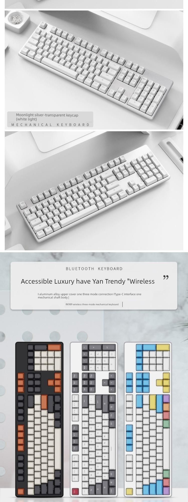 Three-Model Customized Thermal Plug Nical Keyboard_voghion.com