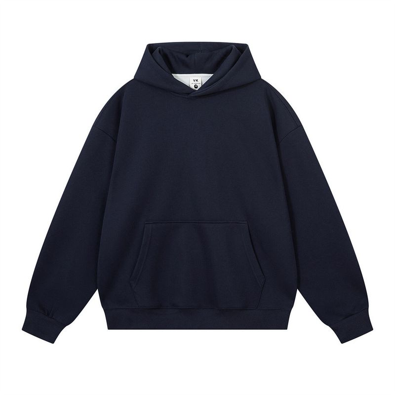Loose Pullover Hoodie Men's Autumn Winter Casual Long Sleeve Sweatshirt Vibe Trendy Brand High Street Simple Solid Color_voghion.com