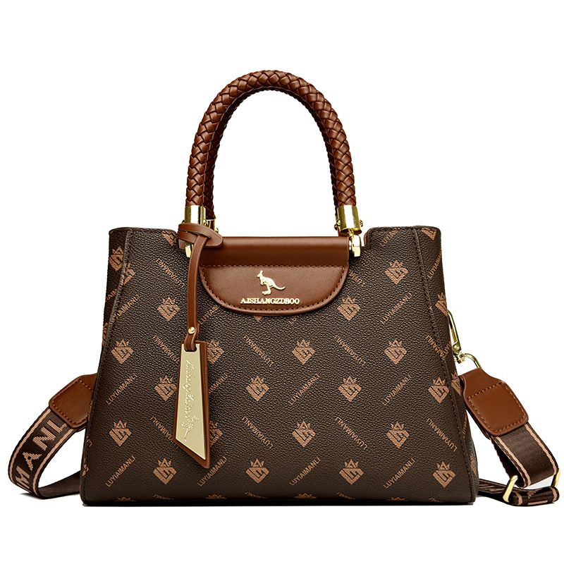 Borsa a mano con motivo a pietra 2025, nuova moda, versatile, stile tote, da donna, borsa a tracolla_voghion.com