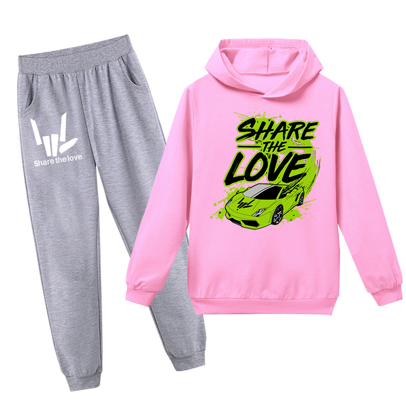 Spring And Autumn Printed Hoodie Set For Children_voghion.com