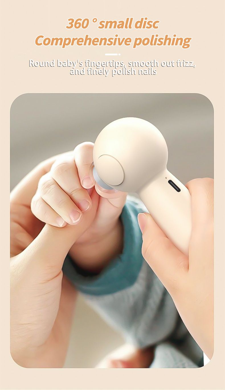 Lixadeira de unhas elétrica para bebês, ferramenta para arte em unhas, lixa pequena, lixa de unha portátil_voghion.com
