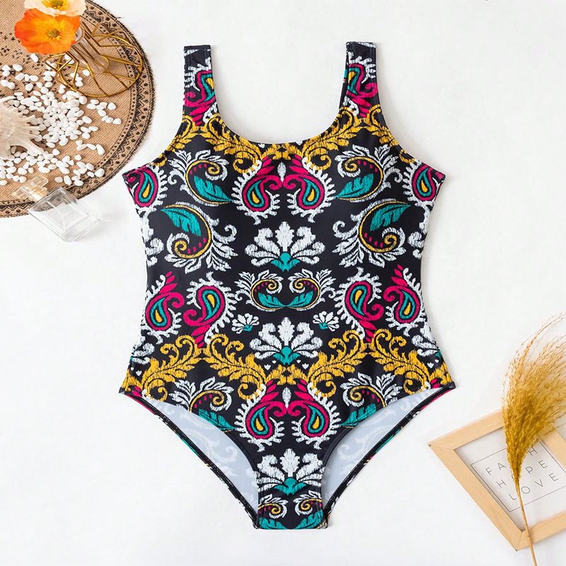 Damska odzież drukowana zakrywająca brzuch wyszczuplająca jednoczęściowy kostium kąpielowy seksowny modny kostium kąpielowy_voghion.com