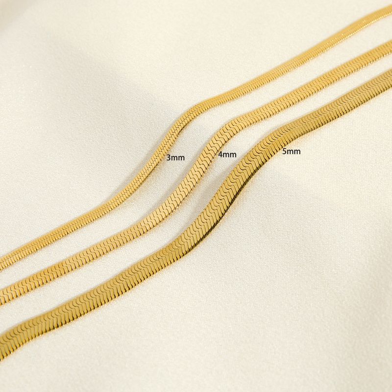 INS Style Fashion Versatile Stainless Steel Gold-Plated Snake Bone Chain Anklet Jewelry For Women_voghion.com