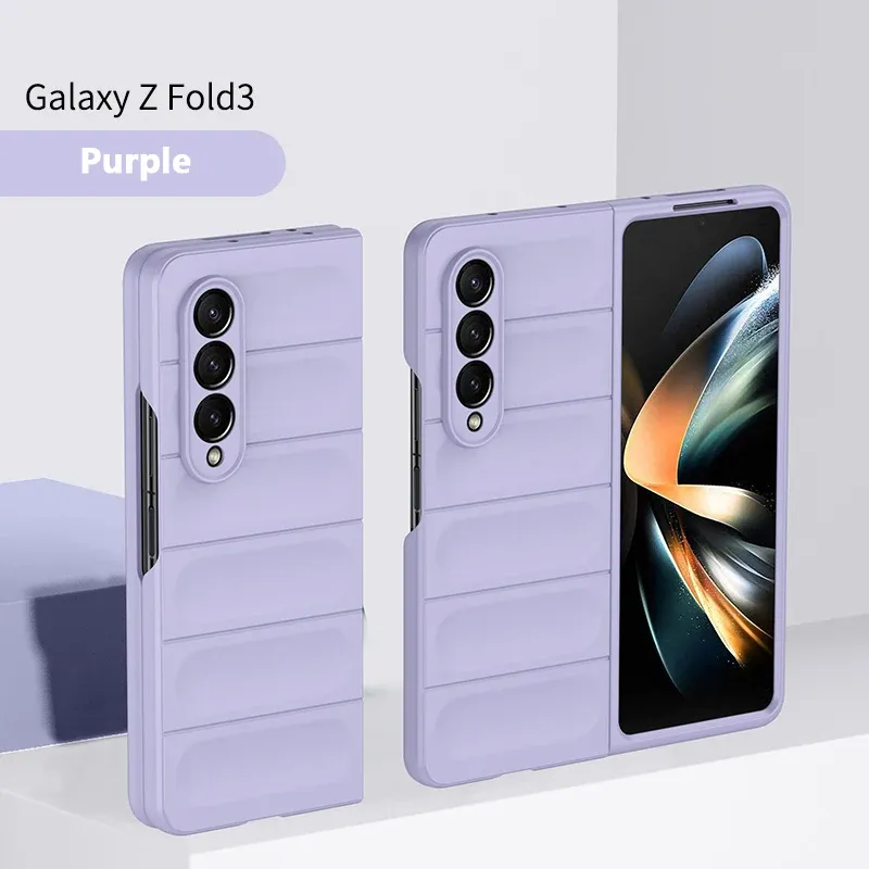 Modische, schlichte, matte Hülle in reiner Farbe für Samsung Galaxy Z Fold 7 6 5 4 3 5G, vollständiger Kamera-Stoßschutz_voghion.com