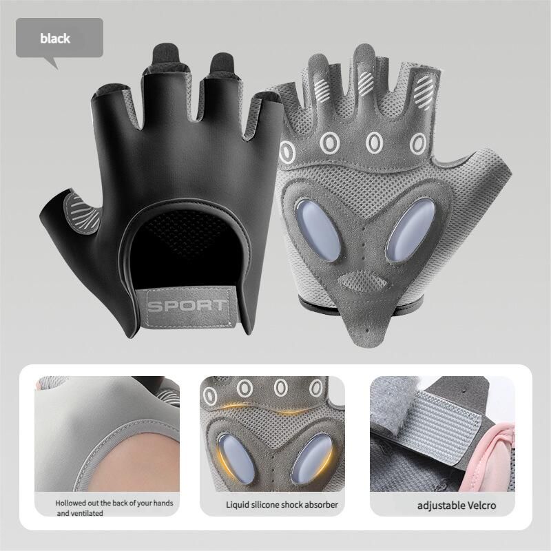 Gants demi-doigts fins pour homme, pour le fitness, l'extérieur, la pêche, l'escalade, le cyclisme, antidérapants, respirants, résistants au soleil, mi-longs, pour femme_voghion.com