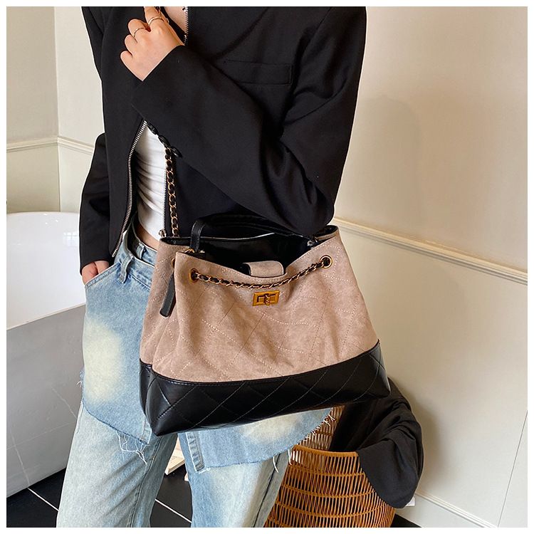 Borsa a tracolla singola trapuntata per donna, modello nuovo 2025 alla moda e semplice, borsa a tracolla minimalista di grande capacità_voghion.com
