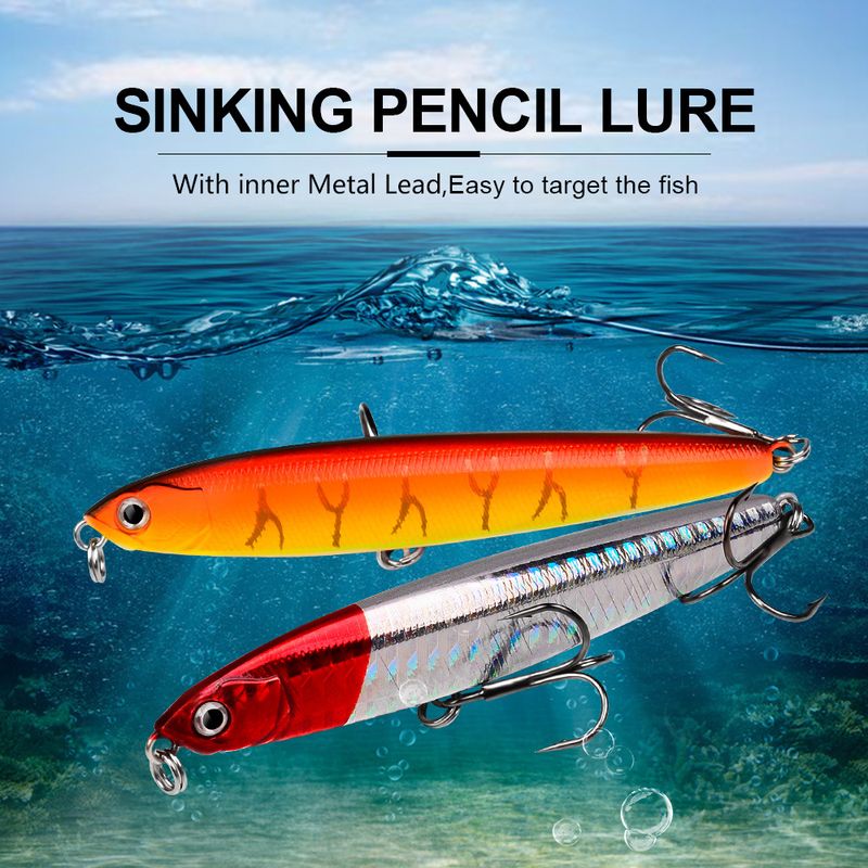 Pencil Sinking Long Casting Lure 10/14/18/24 Grams Bionic Hard Bait Fishing Tackle_voghion.com