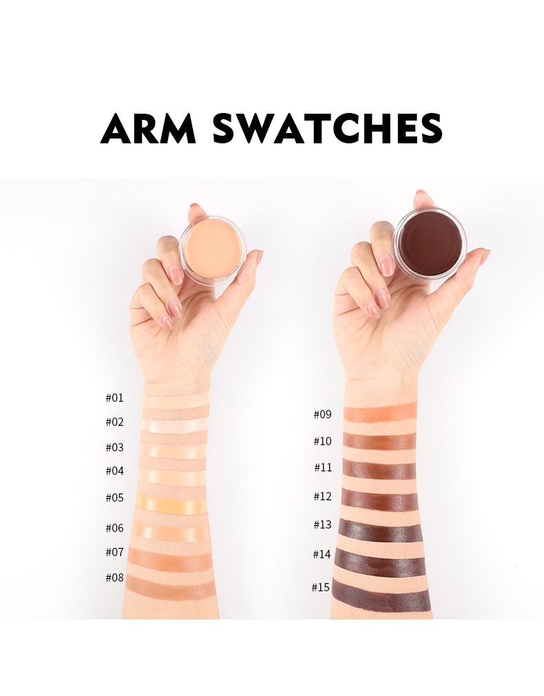 Langanhaltende Concealer-Foundation-Creme in 15 Farben für Akneflecken und Augenringe LACHAVA Pudaier Marke Professionelles Make-up_voghion.com