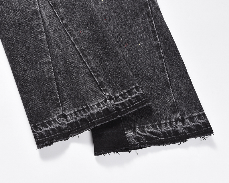 Ropa para hombres 24 pantalones holgados y acampanados con bigotes de gato rotos y con diseño tridimensional para hombres y mujeres_voghion.com