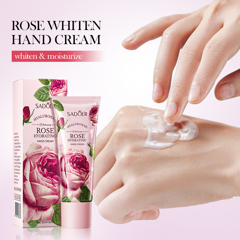 SADOER Rose Hyaluronic Acid Whitening Moisturizing and Nourishing Hand Cream_voghion.com