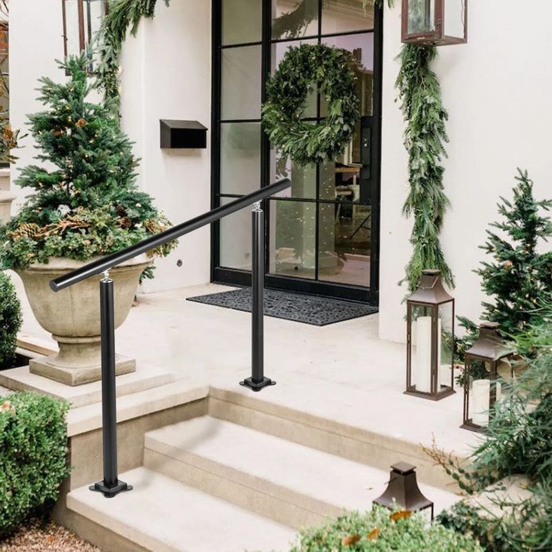 Handrails Kit Outdoor FT Steps 13 Railing Adjustable Stair Fo Rail Elderly 3 Stair For The Black Angle Aluminum Handrails Hand_voghion.com