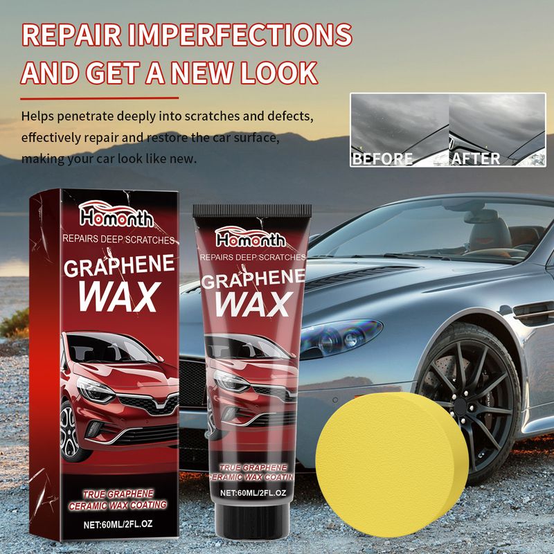 Homonth Repairs Deep Scratches Graphene Wax, Car Paint Repair Deep Scratches Graphene Wax Refurbished Car Wax_voghion.com