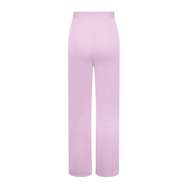 Damenbekleidung, Freizeithose, Temperament, Pendeln, leicht ausgestellte Hose, vielseitige modische Hose mit weitem Bein für Damen_voghion.com