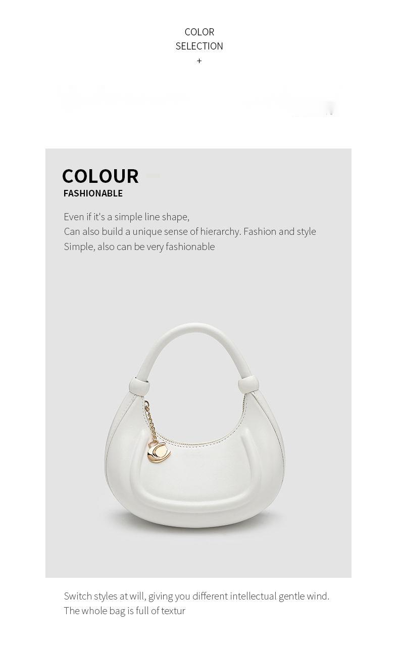 CHARHP&KEJNT Hailey Diary Crescent Women's Small Handbag Single Shoulder Crossbody Bag_voghion.com