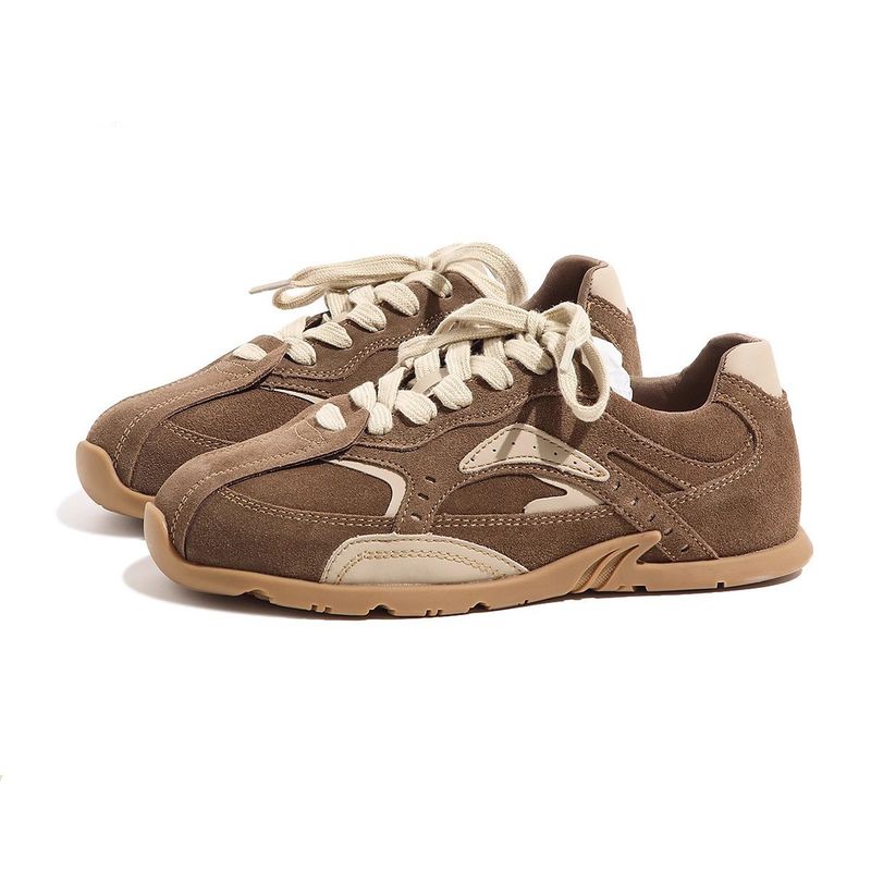 Damenschuhe Retro Farblich passende Forrest Gump Schuhe Herbst Neuer Stil Modische All-Match Flache Schnürschuhe Lässige Sport-Trainingsschuhe aus Deutschland_voghion.com