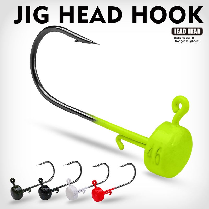 Lure Soft Worm Lead Head Enhanced Sharpness Wild Bass Mandarin Fish Anti-Dehooking Bait Hook Fishing Set_voghion.com