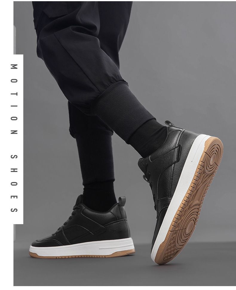 Zapatos de piel para hombre con alza, zapatos deportivos transpirables, zapatos blancos para niño, ropa deportiva y de ocio para estudiantes_voghion.com