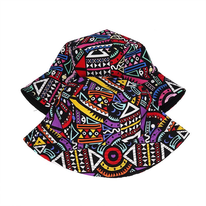 Naujos prekės Boho žvejo vintažinio spausdinimo Panamos kibiro skrybėlė moterims ir vyrams dvipusė Bob Chapeau Femme retro hiphopo kepuraitė Gorros_voghion.com