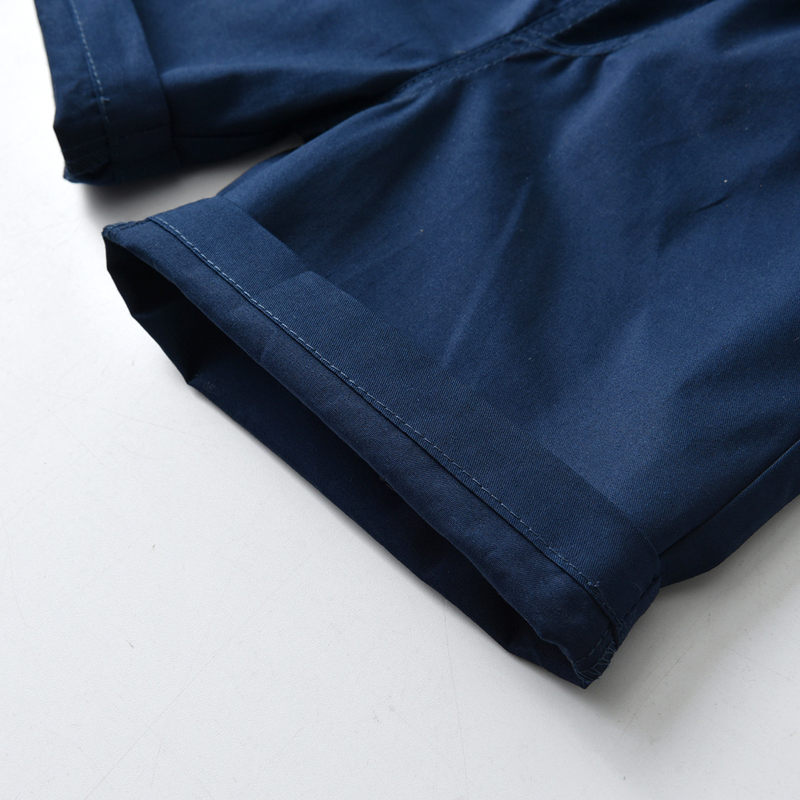 Babykleidung Set aus farblich passendem Netzstrick-T-Shirt und Shorts mit Revers für Jungen im Kinderschatz-Sommerprogramm_voghion.com