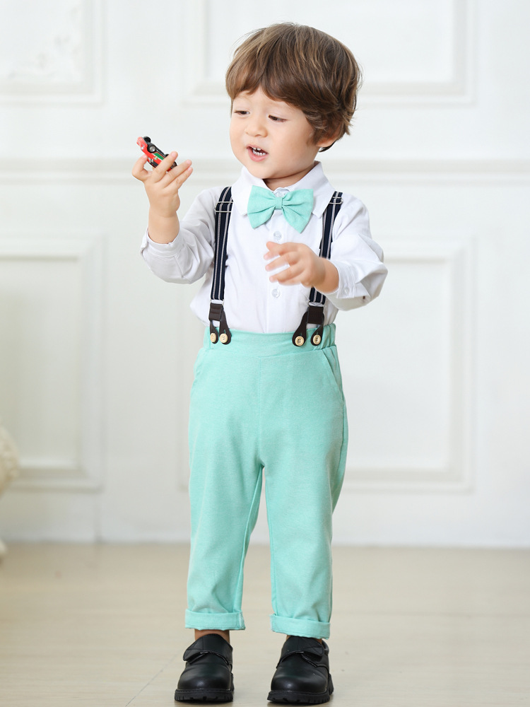 Nuovo completo color kaki a maniche lunghe autunnale per bambini, abbigliamento per neonati, moda per neonati, abbigliamento per gentiluomini e bambini_voghion.com