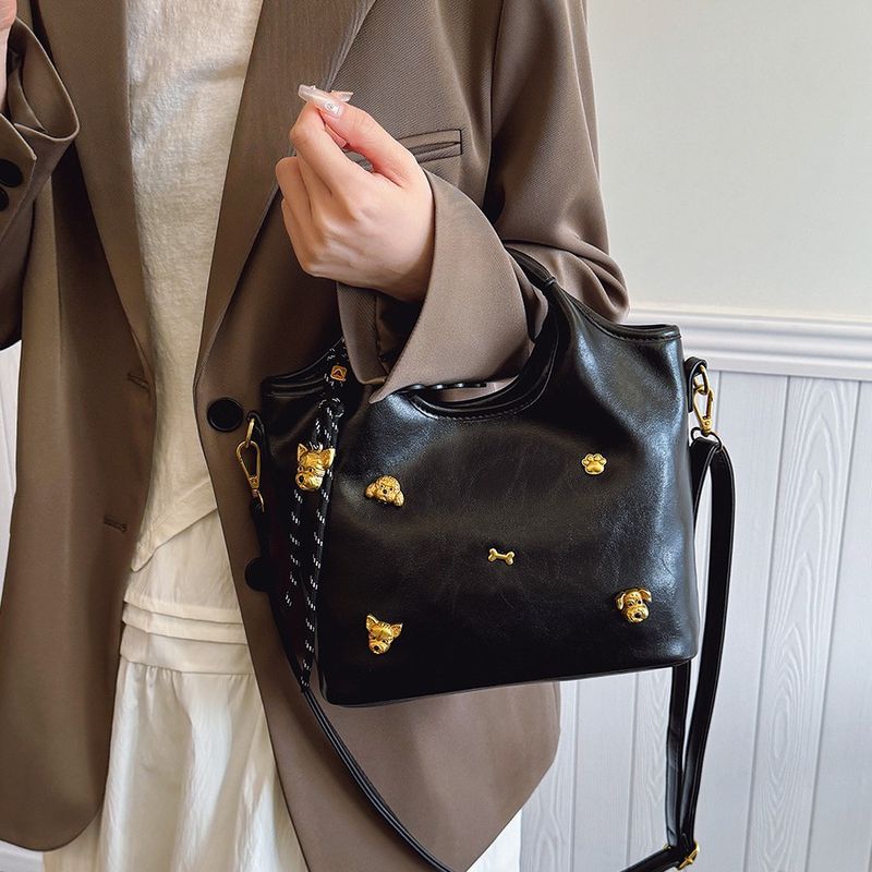 Spring And Summer New Simple Fashion High-end Handbag Puppy Basket Women's Tote Large Capacity Shoulder Bag_voghion.com