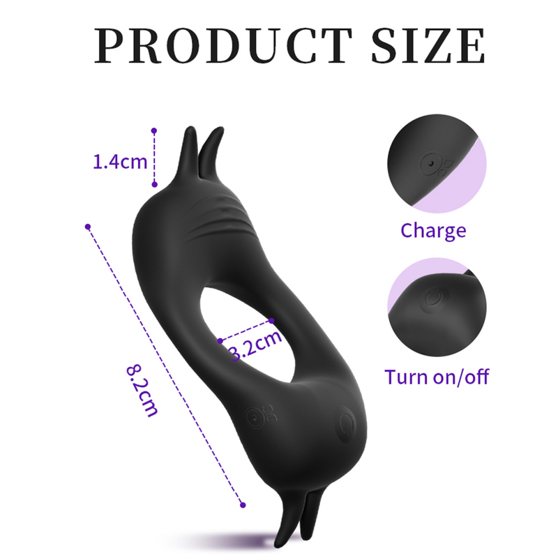 Wireless Remote Control Ring Vibrator Stimulate Women Clitoris Massage Delay Ejaculation Erection Vibrating Ring Shop_voghion.com