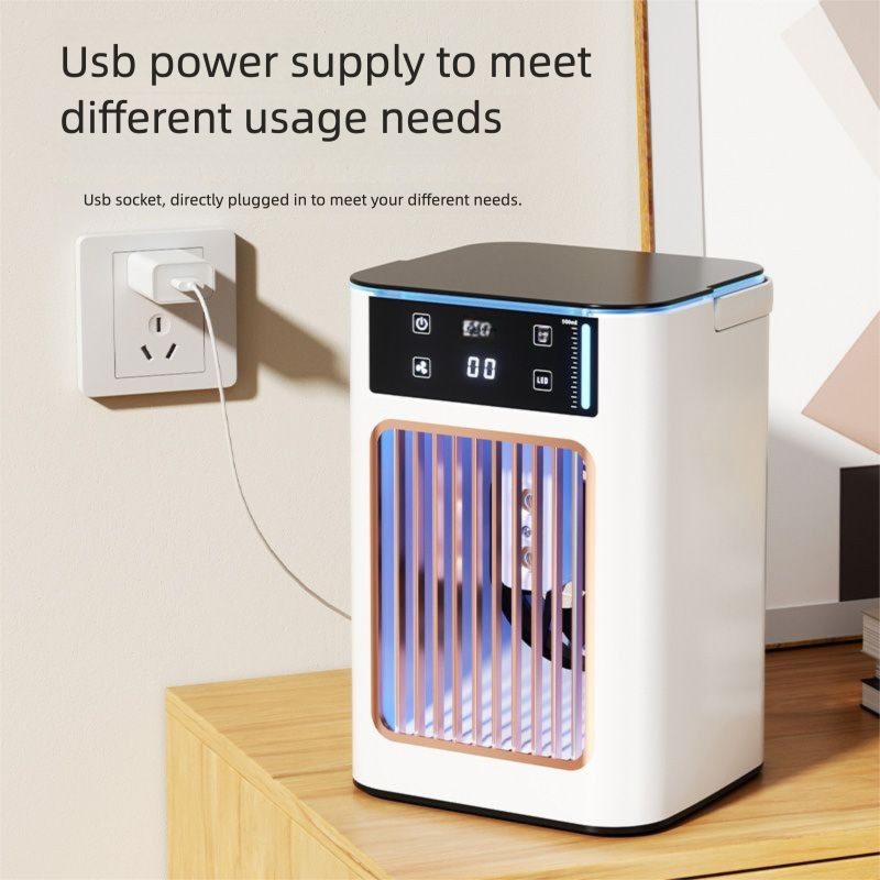 Smart Conditioning Spray Electric Fan Mobile Mini Air Conditioner Household Bedroom Small Cooling Machine_voghion.com