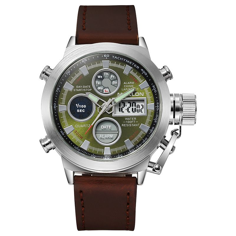 MAKLON Belt Quartz Double Core High-grade Outdoor Sports Watch_voghion.com