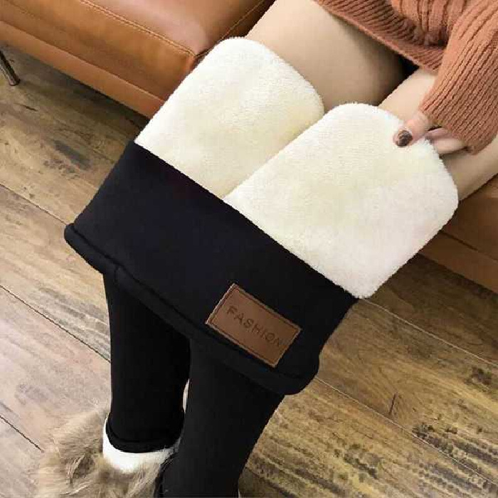 Damen-Leggings mit Samtpolsterung und hoher Taille tragen schmale Hosen für Studentinnen_voghion.com