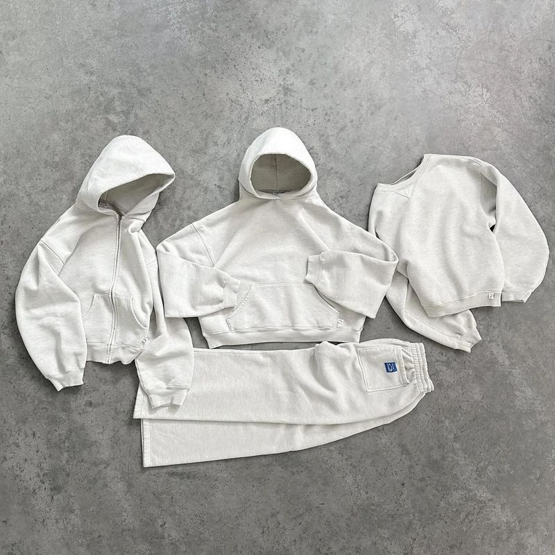Men's Clothing autumn and winter trendy brands pure cotton loose high street trend personality couple hooded sweatshirt sweatpants_voghion.com