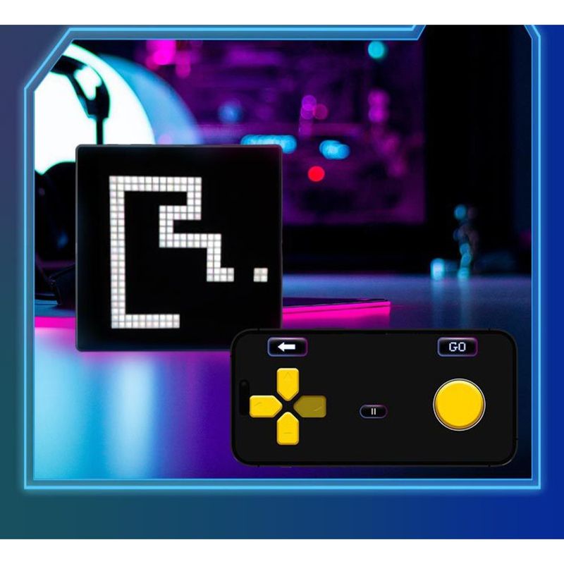 2024 New Desktop Bluetooth Desk Gift Time Pixel Screen Wall-Mounted LED Display_voghion.com