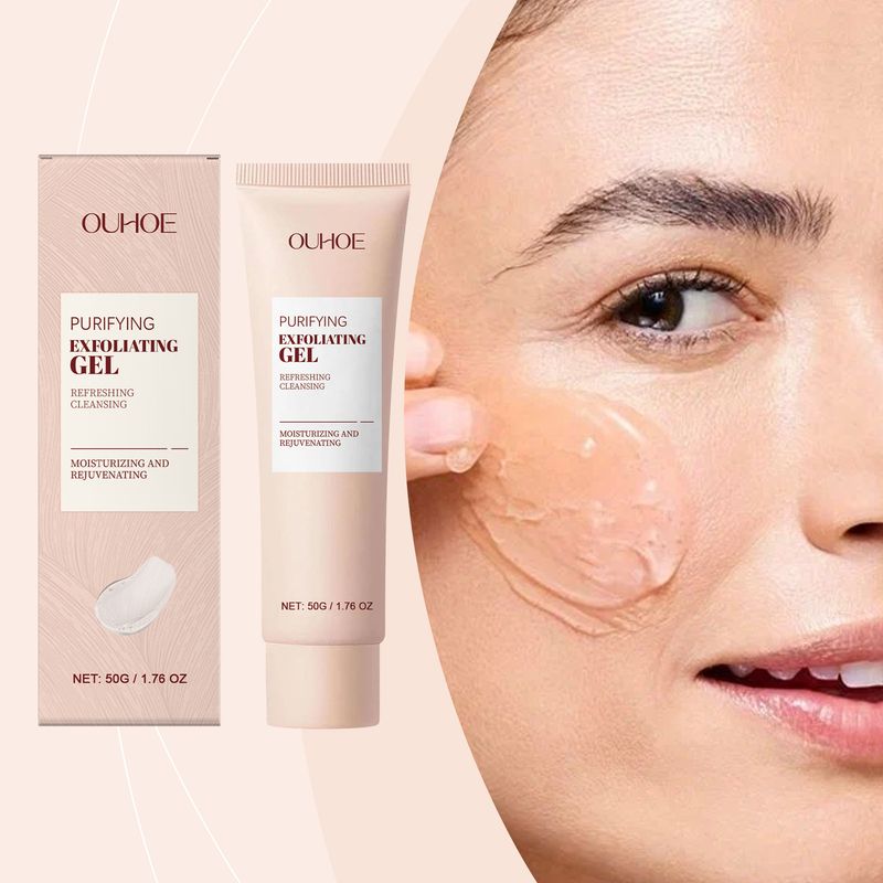 Το τζελ απολέπισης OUHOE είναι αναζωογονητικό, απαλό, καθαρίζει την επιδερμίδα με λεπτή ενυδάτωση, έλεγχο της λιπαρότητας και περιποίηση προσώπου._voghion.com