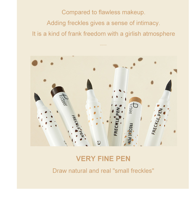 Natürliche Simulation Sommersprossen Stift Farbwiedergabe Wasserdicht Einfach Anzuwenden Lässt Sich Nicht Ablösen Gesicht Make-Up Sommersprossen Stift_voghion.com