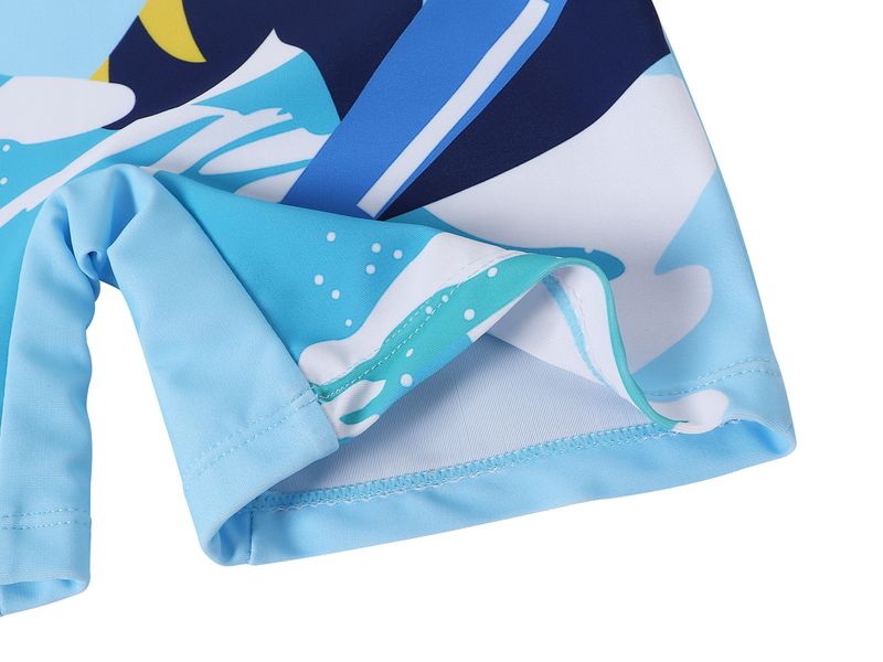 Mother & Kids summer children's clothing dinosaur print one-piece hooded swimsuit quick-drying breathable beach sunscreen baby swimsuit_voghion.com