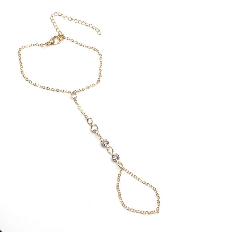 Braccialetto alla moda da donna con zirconi cubici e strass, semplice e alla moda, composto da 3 pezzi_voghion.com