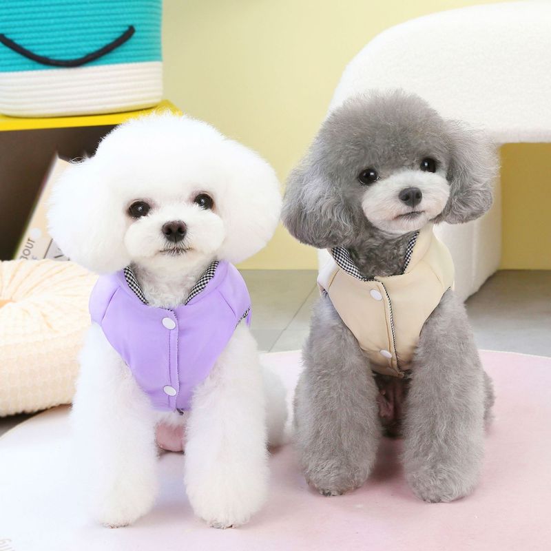 Ropa de otoño para perros y ropa de invierno para mascotas con osito de peluche, nuevos 23 pares de chalecos de algodón divertidos_voghion.com