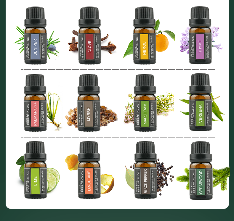 10ml Pure Plant Aromaterapi Essensiell Massasje Olje Luftfukter Diffuser stearinlys Making Air Freshener DIY parfyme_voghion.com